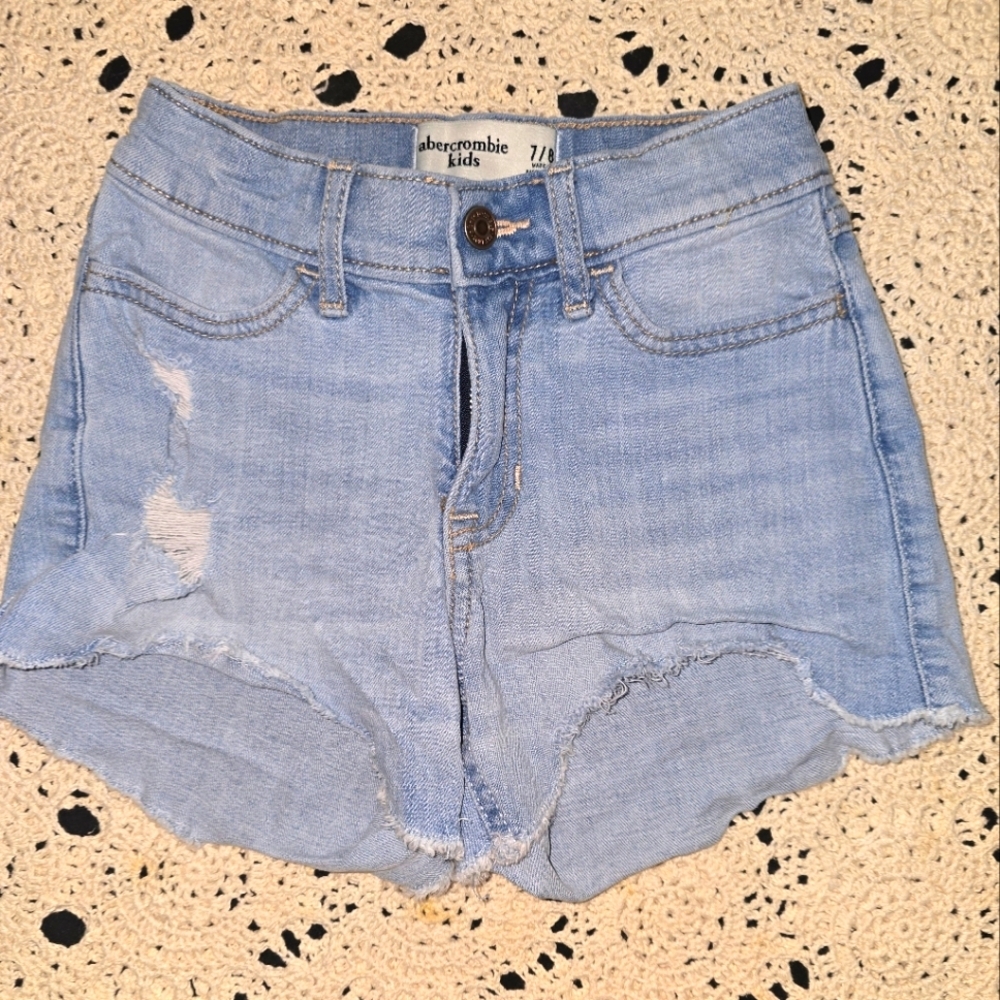 Abercrombie Kids, Girls Denim Cutoff Shorts, 7/8